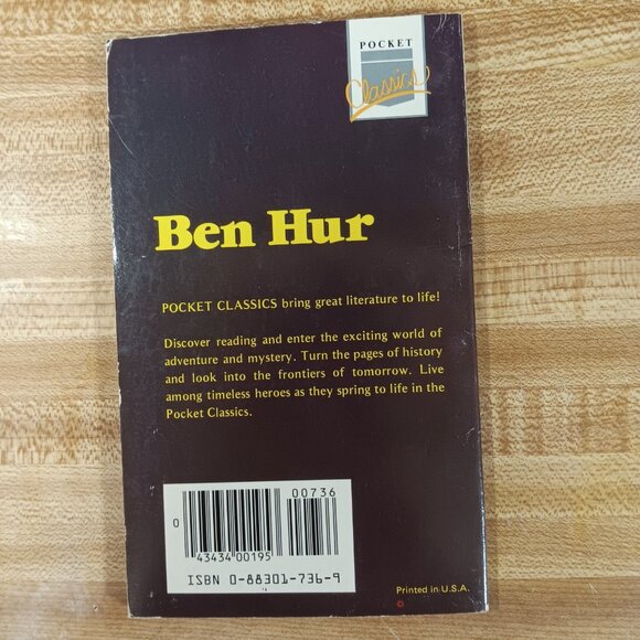 Ben Hur Lew Wallace B&W Pocket Classics Comic Paperback Vintage 80s Christian - Picture 2 of 6